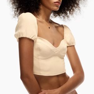 ARITIZIA Wilfred Novella Cap Sleeve Blouse NWT